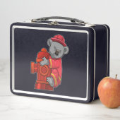 Lunch Box Koala as Firefighter with Fire hydrant (En situation)