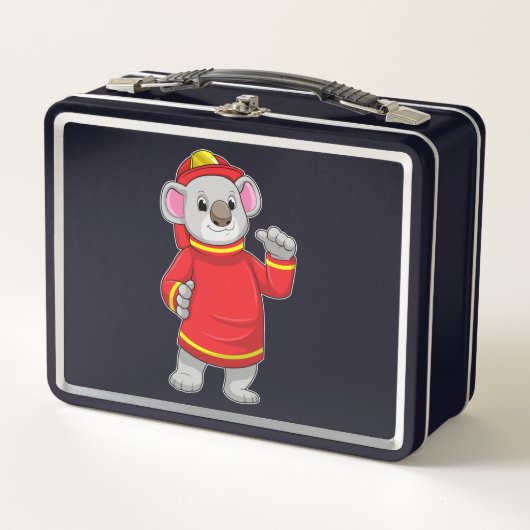 Lunch Box Koala as Firefighter with Helmet (Devant)