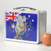 Lunch Box Koala avec drapeau australien (En situation)