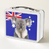 Lunch Box Koala avec fond de drapeau australien (Dos)