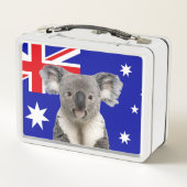 Lunch Box Koala avec fond de drapeau australien (Dos)