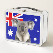 Lunch Box Koala avec fond de drapeau australien (Devant)