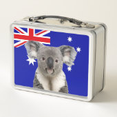 Lunch Box Koala avec l'Arrière - plan du drapeau australien (Dos)