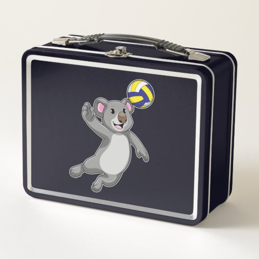 Lunch Box Koala comme joueur de volleyball avec volleyball (Devant)