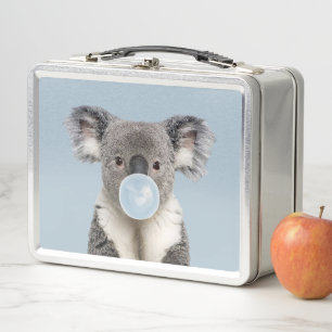 Lunch Box Koala souffle une gomme à bulle bleue