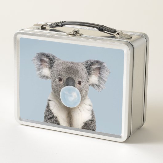 Lunch Box Koala souffle une gomme à bulle bleue (Devant)