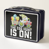 Lunch Box La Chasse Aux Oeufs Est Sur Gnome Drôle Pâques (Devant)
