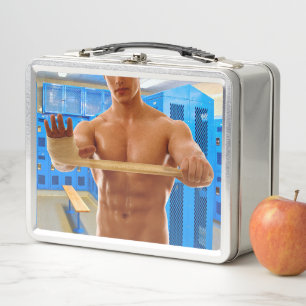 Lunch Box La chemise de SlipperyJoe homme musclé abdos poitr