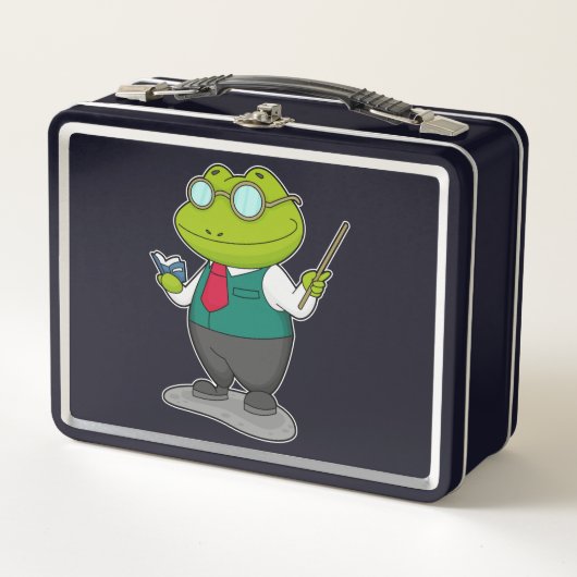 Lunch Box La grenouille comme enseignant avec livre (Devant)