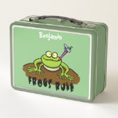 Lunch Box La grenouille règle drôle dessin de grenouille ver (Dos)