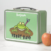 Lunch Box La grenouille règle drôle dessin de grenouille ver (En situation)