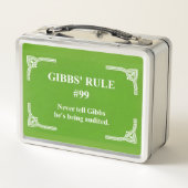 Lunch Box La règle 99 de Gibbs (Dos)