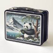 Lunch Box La tache isolée de Panda : Contentement du bambou (Dos)