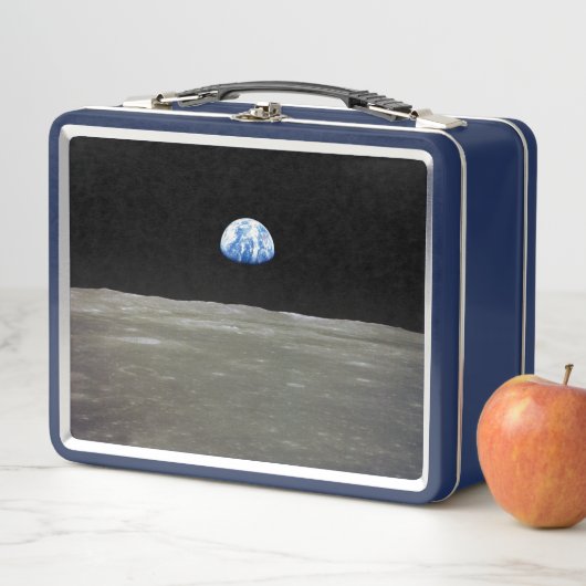 Lunch Box La Terre de Lune dans l'espace noir (En situation)