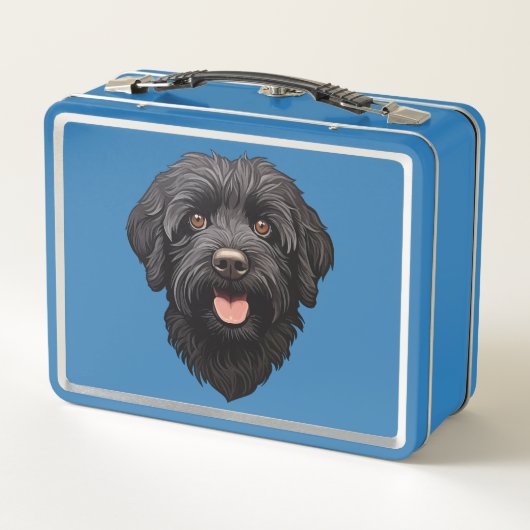 Lunch Box Labradoodle Chien noir (Dos)
