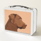 Lunch Box Labrador Retriever (Chocolat) Peinture - Chien Art (Dos)
