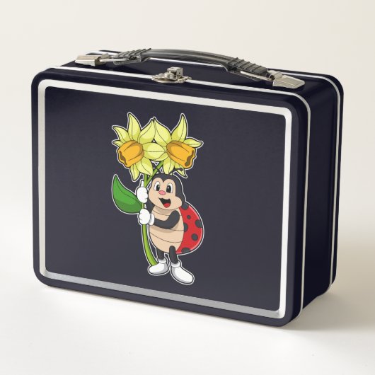 Lunch Box Ladybug with Flower Daffodil (Devant)