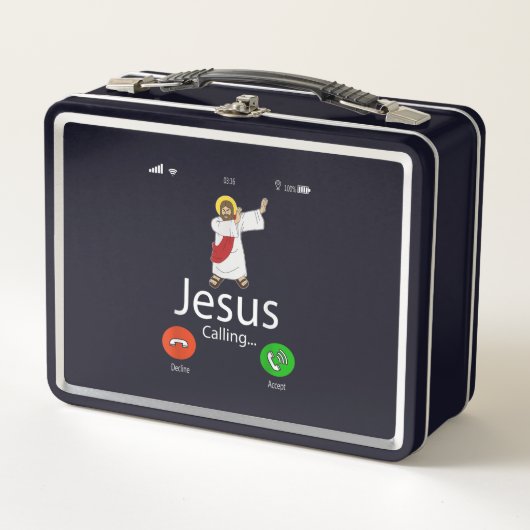 Lunch Box L'Amour de Jésus| Jésus appelant...Jésus Téléphone (Devant)