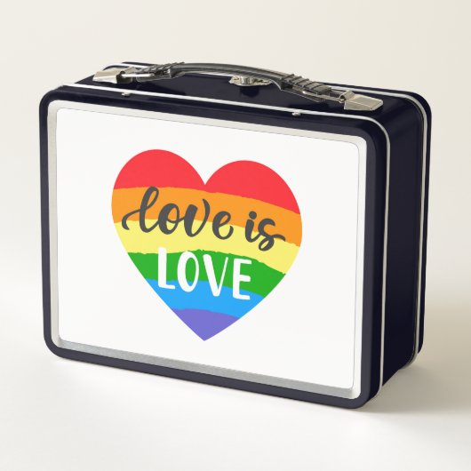 Lunch Box L'amour est l'amour le coeur arc-en-ciel (Dos)