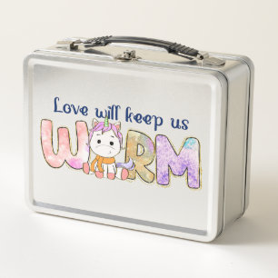 Lunch Box L'Amour Nous Tiendra Chauds   Adorable Unicorn Win