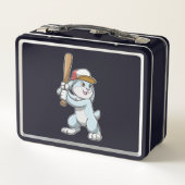 Lunch Box Lapin au baseball avec batte de baseball (Dos)
