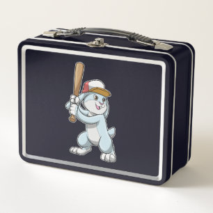 Lunch Box Lapin au baseball avec batte de baseball