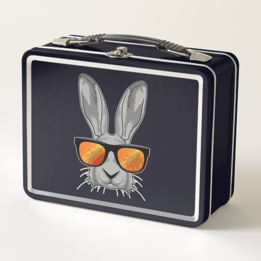 Lunch Box Lapin avec des lunettes de soleil (Devant)