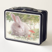 Lunch Box Lapin avec Fleurs (Devant)