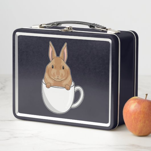 Lunch Box Lapin avec la coupe de café (En situation)