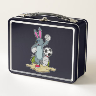 Lunch Box Lapin comme joueur de football avec Soccer