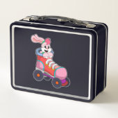 Lunch Box Lapin comme Patineur Inline avec Patins Inline (Dos)