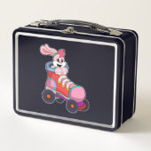 Lunch Box Lapin comme Patineur Inline avec Patins Inline (Devant)