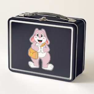 Lunch Box Lapin comme randonneur avec sac