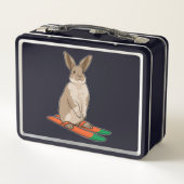 Lunch Box Lapin comme skieur avec ski (Dos)