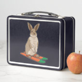 Lunch Box Lapin comme skieur avec ski (En situation)