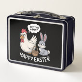 Lunch Box Lapin de Pâques Joyeux Poulet Lapin Pas Encore Ça (Devant)
