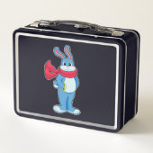 Lunch Box Lapin en hiver avec Écharpe (Dos)