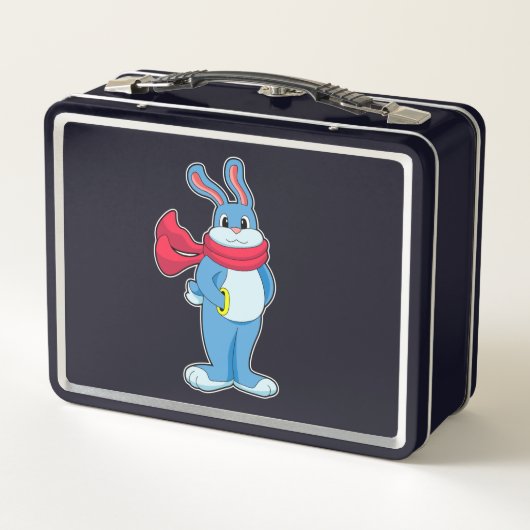 Lunch Box Lapin en hiver avec Écharpe (Dos)
