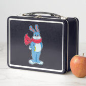 Lunch Box Lapin en hiver avec Écharpe (En situation)