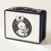Lunch Box Lapin mignon lapin avec Pizza Slice Japonais Kawai (Dos)