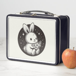 Lunch Box Lapin mignon lapin avec Pizza Slice Japonais Kawai