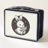 Lunch Box Lapin mignon lapin avec Pizza Slice Japonais Kawai (Devant)