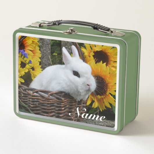 Lunch Box Lapin nain Hotot lapin avec des tournesols (Devant)