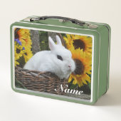 Lunch Box Lapin nain Hotot lapin avec des tournesols (Dos)