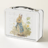 Lunch Box lapin pierre vintage avec fleurs (Dos)