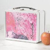 Lunch Box L'art abstrait avec la peinture acrylique versent (En situation)