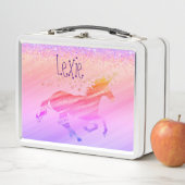 Lunch Box Lavande et licorne rose (En situation)