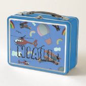 Lunch Box L'aviation colorée amusante (Devant)