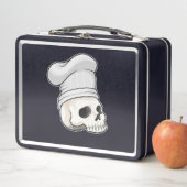 Lunch Box Le crâne cuisiné avec le casquette chef (En situation)