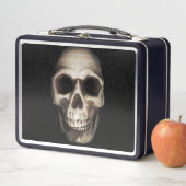 Lunch Box Le crâne humain Patiné sur le noir (En situation)